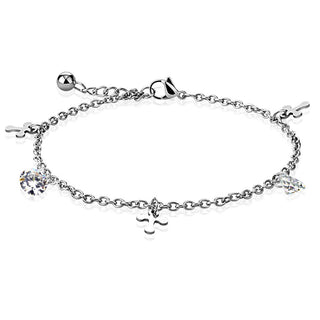 Armband Kreuz Zirkonia Silber
