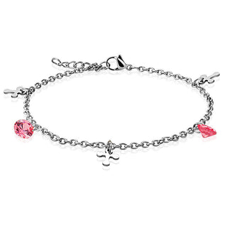 Armband Kreuz Zirkonia Silber
