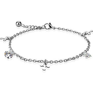 Armband Kreuz Zirkonia Silber