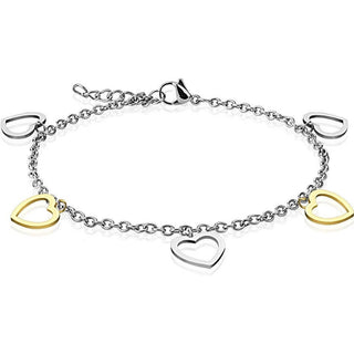 Armband Herz Silber Gold