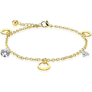 Armband Vollmond Zirkonia Gold