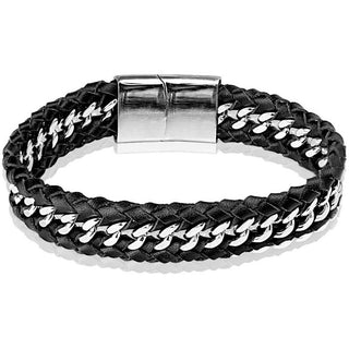 Armband Schwarz Kette Silber