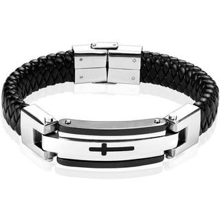 Armband Schwarz Kreuz Geflochten