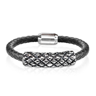 Armband Schwarz Geflochten Magnet