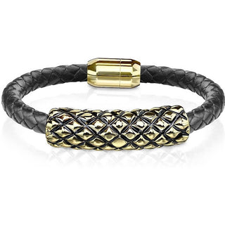 Armband Schwarz Geflochten Magnet