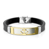 Armband Schwarz Anker