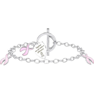 Armband Brustkrebsschleife Silber