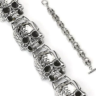 Armband Totenköpfe Silber