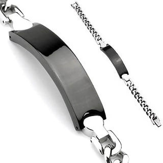 Armband Kette Schwarz Silber