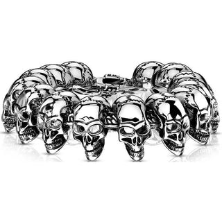 Armband Totenköpfe Silber