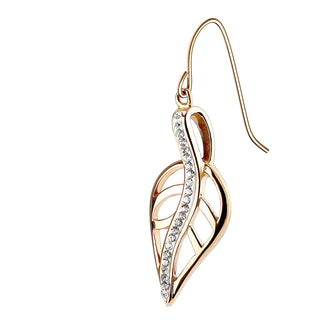 Ohrring Blatt Zirkonia