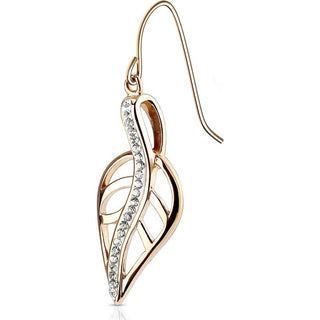 Ohrring Blatt Zirkonia