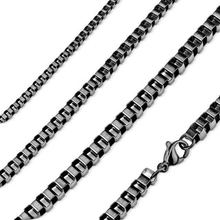 Halskette Box Kette Schwarz