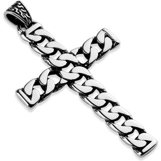 Anhänger Kettenform Kreuz Silber