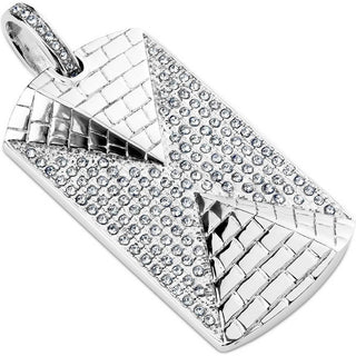 Anhänger 3D Pyramide Silber