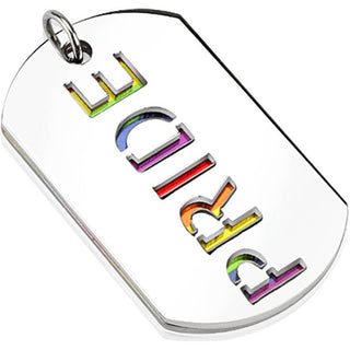 Anhänger Hundemarke PRIDE Regenbogen