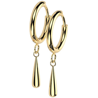 Titan Ohrring Träne Anhänger Segment