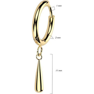 Titan Ohrring Träne Anhänger Segment