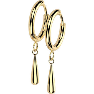 Titan Ohrring Träne Anhänger Segment