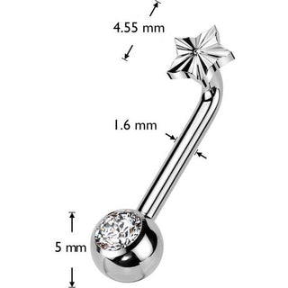 Titan Christina Piercing Stern Innengewinde