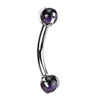 Curved Barbell Halbedelstein Innengewinde