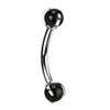 Curved Barbell Halbedelstein Innengewinde