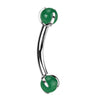 Curved Barbell Halbedelstein Innengewinde