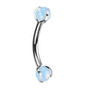Curved Barbell Halbedelstein Innengewinde