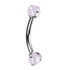 Curved Barbell Halbedelstein Innengewinde