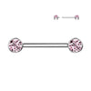 Titan Nippelpiercing Zirkonia Innengewinde