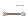 Titan Nippelpiercing Zirkonia Innengewinde