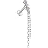 Titan Labret 3 Zirkonia Kette beweglich Innengewinde