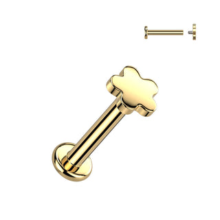 Titanium Labret flower Internally Threaded