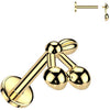 Titanium Labret cherries Internally Threaded