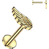 Titanium Labret angel wing Internally Threaded