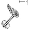 Titanium Labret angel wing Internally Threaded