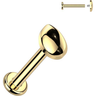 Titanium Labret teardrop Internally Threaded