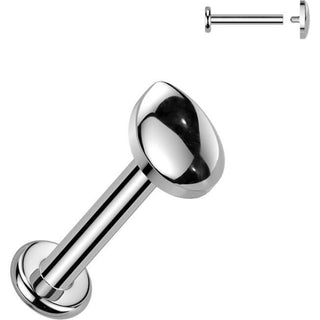 Titanium Labret teardrop Internally Threaded
