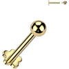 Titanium Labret ball flower base Internally Threaded