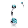 Titan Bauchnabelpiercing Kugel Zirkonia Innengewinde