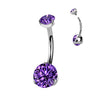 Titan Bauchnabelpiercing Zirkonia Krappenfassung Innengewinde