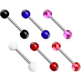 Barbell Acrylic Ball, 6  pieces