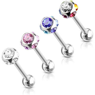 Barbell Zirconia Ball, 4  pieces