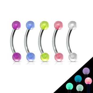 Eyebrow Piercing Glow in the Dark, 5  pieces