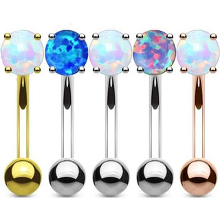 Eyebrow Piercing Ball Opal, 5  pieces