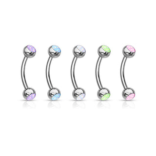 Eyebrow Piercing Illuminating synthetic Stone, 5  pieces
