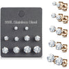 Zirconia Silver 5 pair, 5 s pairs