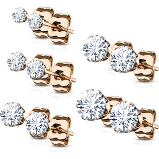 Zirconia Silver 5 pair, 5 s pairs