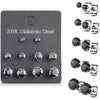 Zirconia Silver 5 pair, 5 s pairs