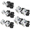 Square Zirconia 5 pairs, 5 s pairs